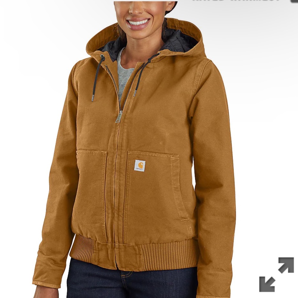 Unworn carhartt coat in carhartt brown